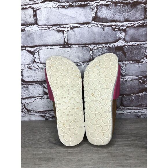 Birkis By Birkenstock Pink Leather Buckle Strap Platform Sandals Women Sz 35EU/5 - Picture 13 of 16